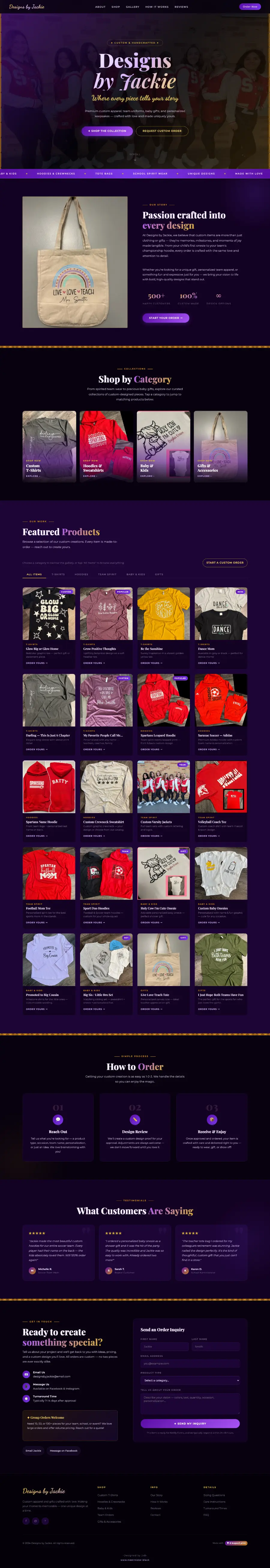 Designs by Jackie website screenshot
